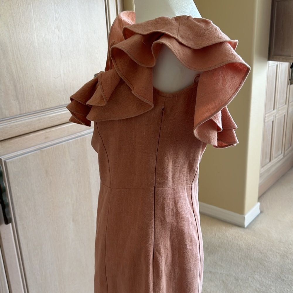 Saylor Peach Off The Shoulder Mini Dress - Picture 5 of 6